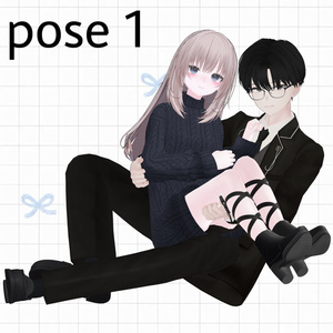 【APL対応】୨୧pair pose set୨୧ Kei＆Nagi 15ポーズ 缩略图 2