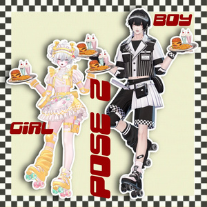 【APL対応】Café＆Diner pose set　20pose 缩略图 3