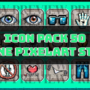 VrChat Custom Menu Icons PixelArt Style