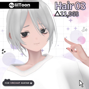 【17アバター対応】Veil Bob Hair　|　hair 03【VRchat】