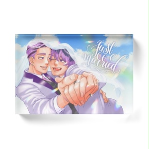 【蘭竜】結婚アクリルブロック(二次会風チェキ付)