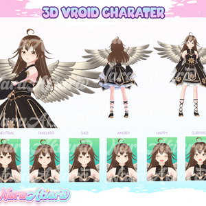 3D Vroid Model, Vtuber Design, Vroid Avatar, Vtuber Rigging, 3D Art - Vibrant and Charming Girl Character 3D Vroid Model Anime Sunny for Virtual Worlds