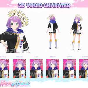 3D Vroid Model, Vtuber Model, 3d Model Commission, Vroid - 3D Vroid Character Anime Loli Girl Semi Cyberpunk for Streamer Branding