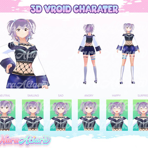 3D Vroid Character, Vroid, 3D, 3d Model Commission, 3d Model - Stream in Style with a 3D Vroid Model Neo Anime Girl