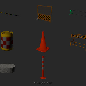【3Dモデル】日本の道路パック / Japanese Street Pack【V2】 缩略图 14