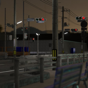 【3Dモデル】日本の道路パック / Japanese Street Pack【V2】 缩略图 7