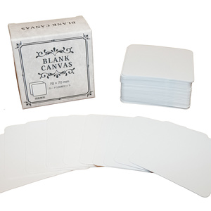 BLANK CANVAS 無地カード（ブランクカード） 100枚セット 70x70mm（スクエア）｜ボードゲーム・カードゲーム・メモ・学習用
