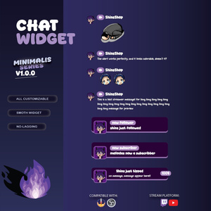 Chat Widget for Twitch & YouTube | StreamElement - Minimalist Widget