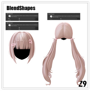 [VRC] 10 アバター対応 [Churuchuru☆Hair] 缩略图 5