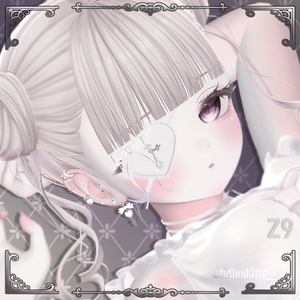[VRC] 14アバター対応  [O-kidoki.ver2] earring&eyepatch Set 缩略图 2
