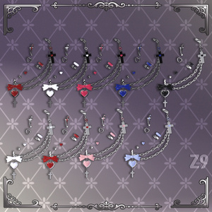 [VRC] 14アバター対応  [O-kidoki.ver2] earring&eyepatch Set 缩略图 9