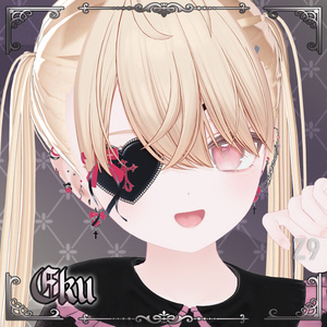 [VRC] 14アバター対応  [O-kidoki.ver2] earring&eyepatch Set 缩略图 22