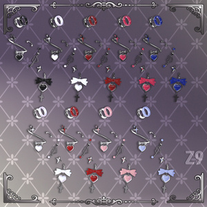 [VRC] 14アバター対応  [O-kidoki.ver2] earring&eyepatch Set 缩略图 8