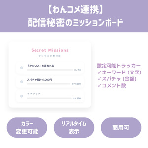 配信秘密のミッションボードの配信画面プレビュー