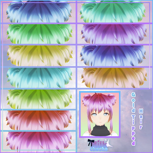 Vroid - Gold-tipped Hair