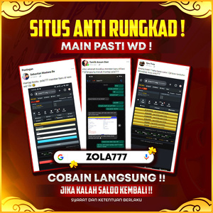 ZOLA777 SITUS ANTI RUNGKAT