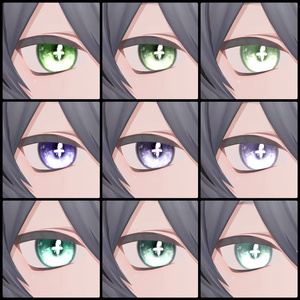 【Kuuta/Shizune】 Dreamy Icy Eyes texture【発光マスク付】#しるべりゅぬ 缩略图 8