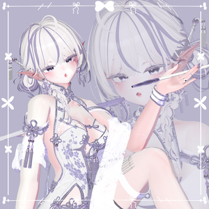 【Li-ne_Braided_Bun_hair】 - Highlights Color Texture