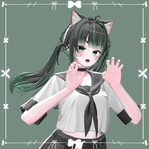 【Li-ne_Shop Neko Twintail Hair】 - Highlights Color Texture
