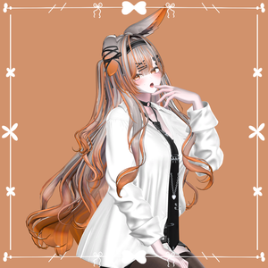 【GLAY Unknown Morning Rabbit Two Side Twin Tail Hair】 - Highlights Color Texture