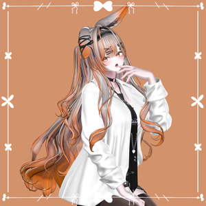 [GLAY Unknown Morning Rabbit Two Side Twin Tail Hair] - Highlights Color Texture