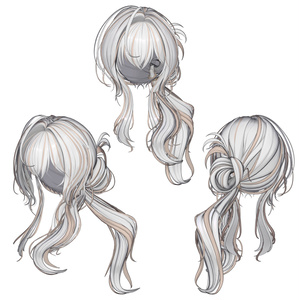 【Chocolate rice - Messy Side Pony Hair】 - Highlights Color Texture 缩略图 3