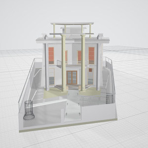 3d   家　別荘　建物