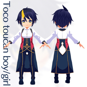 【VRoidVRM/アニメ風】鳥の擬人化オニオオハシ【cluster対応】