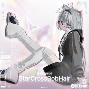 【22アバター対応】 StarCross Bob Hair 缩略图 9
