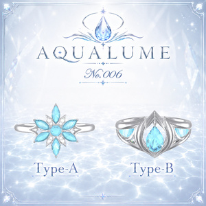 [For VRChat] AQUALUME💍No.006 Type-A/B MA Compatible 33 Avatars (12 colors × 17 colors)