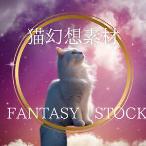 神社の境内の石畳の上で、ホタルと猫が遊ぶ｜幻想素材（10秒ループ） Fireflies and a Cat Playing on a Stone Path in a Shrine｜Fantasy Video Material (10s Loop)