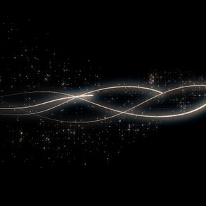 【動画素材】キラキラ輝く光の軌跡と星屑のエフェクト【黒背景】[Stock Video] Sparkling Light Trails and Stardust on Black Background