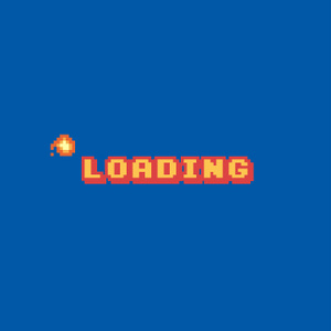 【クレジット表記不要の高解像度版】ファミコン風ドット絵ファイアボールのローディング画面【ループ】[High-res version with no attribution required] Fireball Loading Animation in 8-Bit Pixel Art, Loop