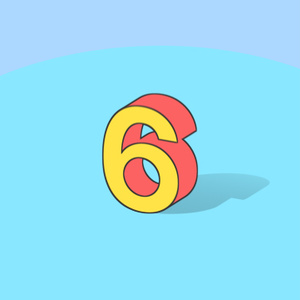 【クレジット表記不要の高解像度版】ポップアート風でコミカルな3Dカウントダウン【Ver.2】[High-res version with no attribution required] Comical 3D Pop Art Countdown Ver.2