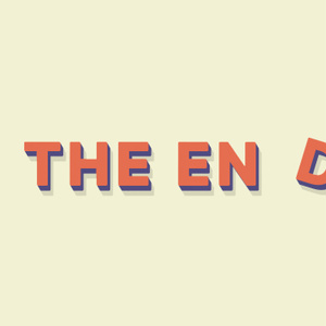 【クレジット表記不要の高解像度版】コマ撮りで動くおしゃれなフラット3Dの「The End」[High-res version with no attribution required] The End, Stylish Flat 3D in Stop Motion