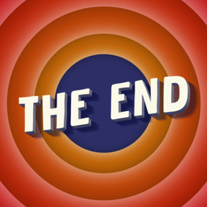 【クレジット表記不要の高解像度版】カラフルなクラシック・カートゥーン風の「The End」[High-res version with no attribution required] The End, Color Classic Cartoon Style