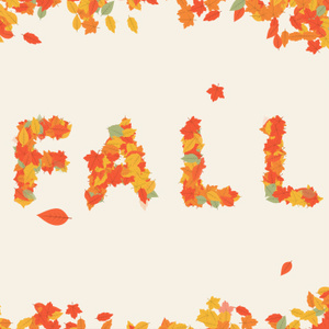 【動画素材】「Fall」秋に舞い降りる紅葉のアニメーション【コマ撮り風】[Stock Video] Fall, Falling Leaves Typography in Stop Motion