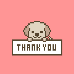 【動画素材】「Thank You」かわいいドット絵わんこが感謝するループアニメーション【ピンク背景】[Stock Video] Thank You, Cute Pixel Art Dog Giving Thanks on Pink Background, Loop Animation