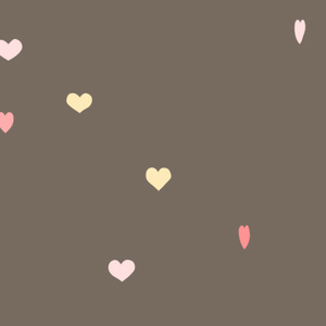 【動画素材】回転する3色のハートがかわいい背景動画素材【ブラウン背景】[Stock Video] Three Colored Rotating Hearts, Brown Looping Background