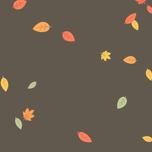 【動画素材】かわいい紅葉が舞う秋のアニメーション素材【ブラウン背景】[Stock Video] Animation of Falling Autumn Leaves, Brown Loop Background