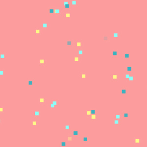 【動画素材】ピクセルの紙吹雪が舞い降りる背景動画素材【ピンク背景】[Stock Video] Pixel Confetti Falling, Pink Loop Background