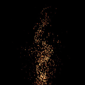 【動画素材】うねりながら舞い上がる火の粉のエフェクト素材【ループ】[Stock Video] Swirling Sparks Rising Effect, Loop