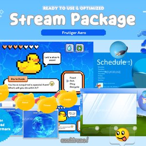 【Twitch】ストリームパッケージ/Frutiger Aero Stream Package