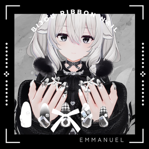 【13アバター対応】Bijou Ribbon Nail 
