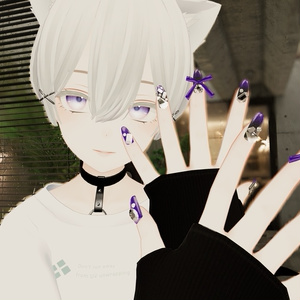 【13アバター対応】Bijou Ribbon Nail 缩略图 7