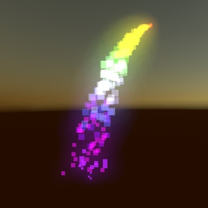 虹の滝パーティクル Rainbow Falls Particle