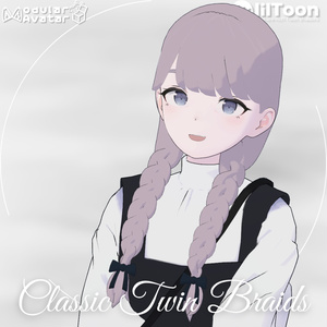 【Lapwing/Grus】Classic Twin Braids【3D hairstyle】