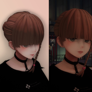 【VRChat】おだんごみつあみサイド [Braided Side Bun hair] 缩略图 4
