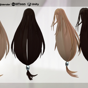 [MA対応]むすびロング [Tied Long Hair] [VRChat] 缩略图 3