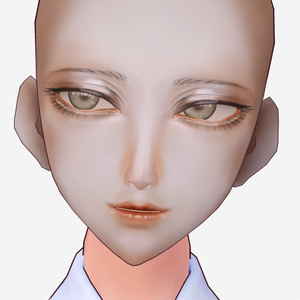 【無料】リアル顔テクスチャ+編集データ